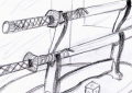 Katana croquis à la minute - Crayons HB 2B - 2006